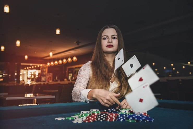 Live dealer studio for Bandar Poker games on rog777 login